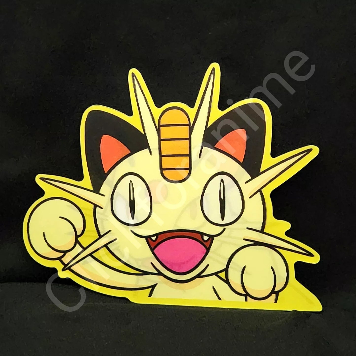 Pokemon: Persian Meowth 3D Moving Car Sticker Lenticular Decal Cute