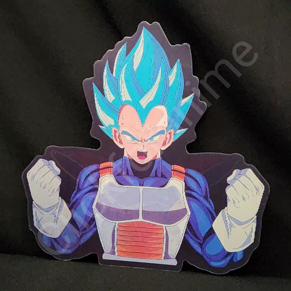 Dragon Ball Z Vegeta Super Saiyan 3D Moving Sticker Anime Lenticluar Decal