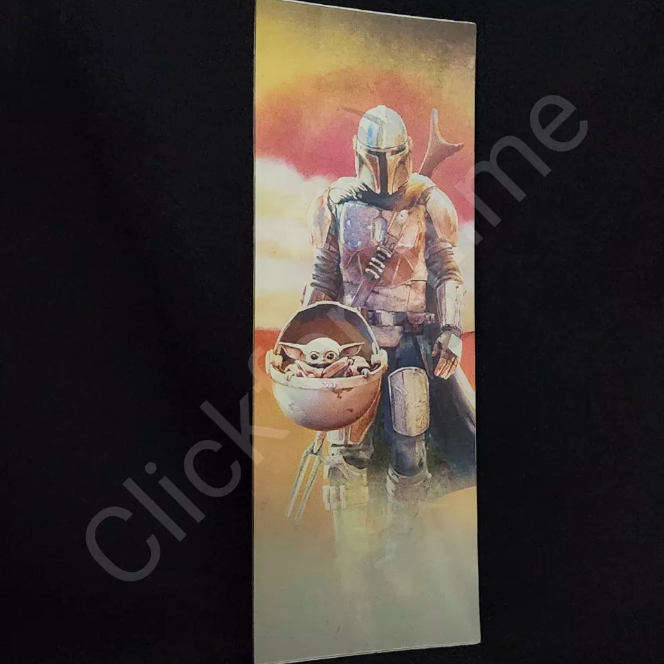 Mandalorian Grogu 3D Moving Laptop Car Sticker Lenticular Decal Star wars Notebook Car Laptop