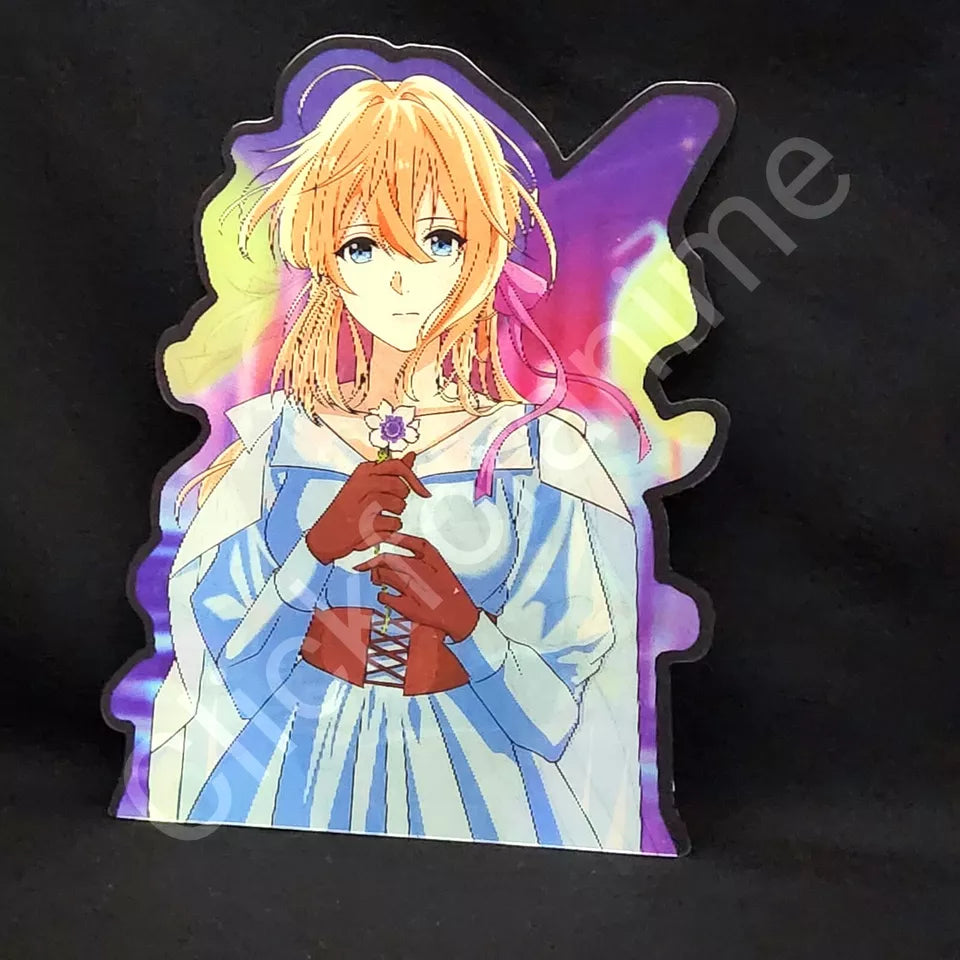 Violet Evergarden 3D Moving Sticker, Anime Manga Lenticular Decal Laptop Notebook