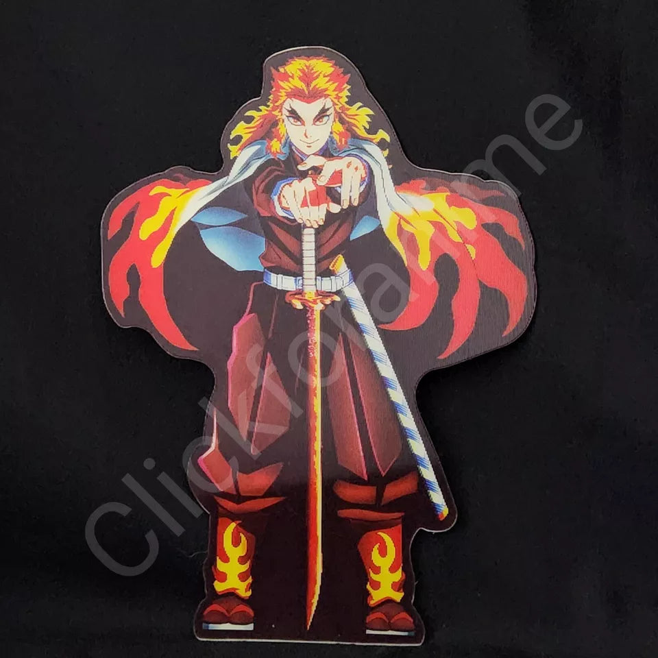 Demon Slayer: Kyojuro Rengoku 3D Moving Sticker Lenticular Anime Manga Decal