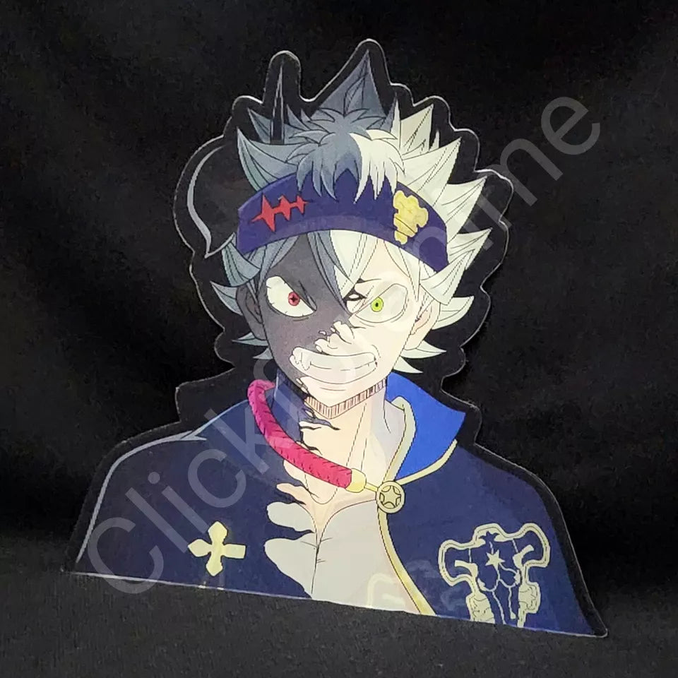 Black Clover Asta 3D Moving Large Sticker Lenticular Decal Car laptop Notebook