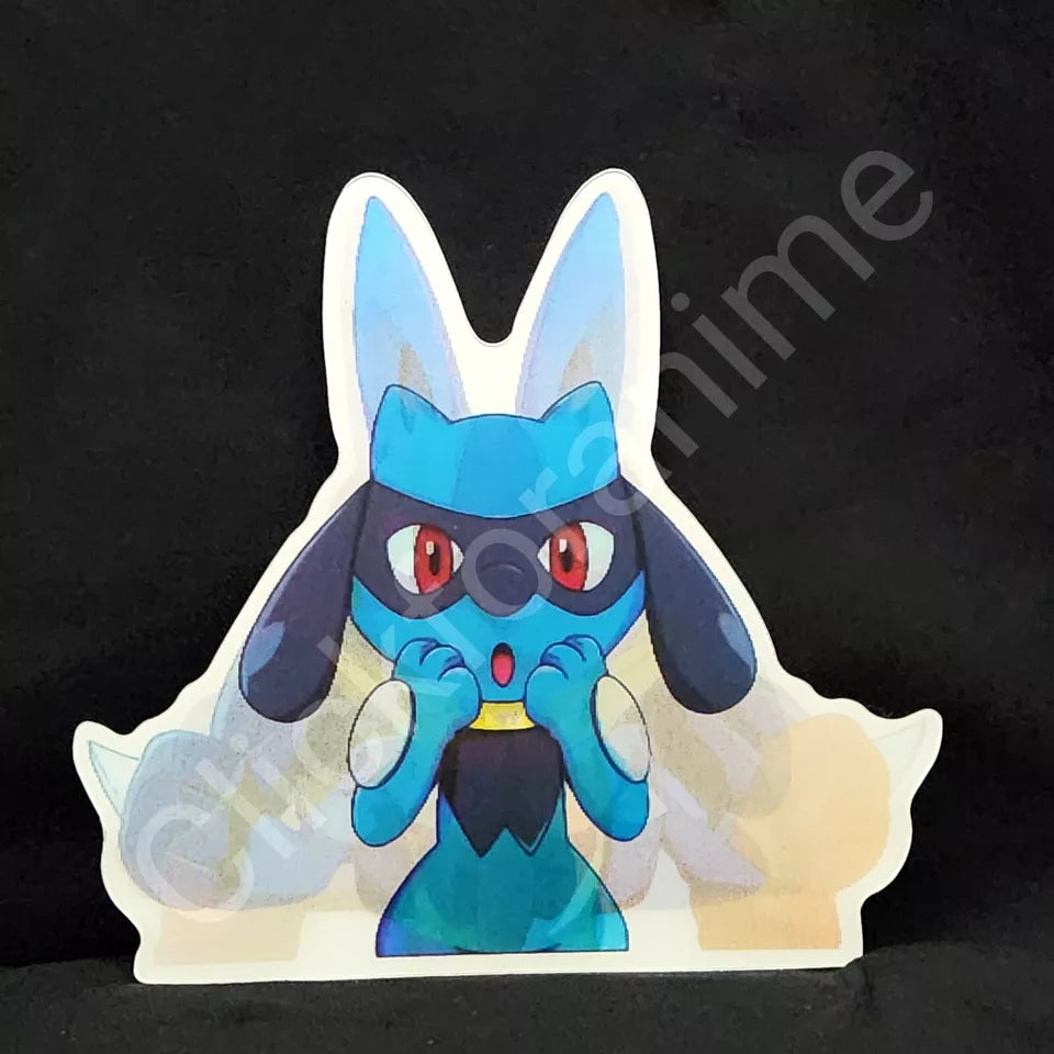 Pokemon: Lucario 3D Moving Sticker Lenticular Car laptop Decal
