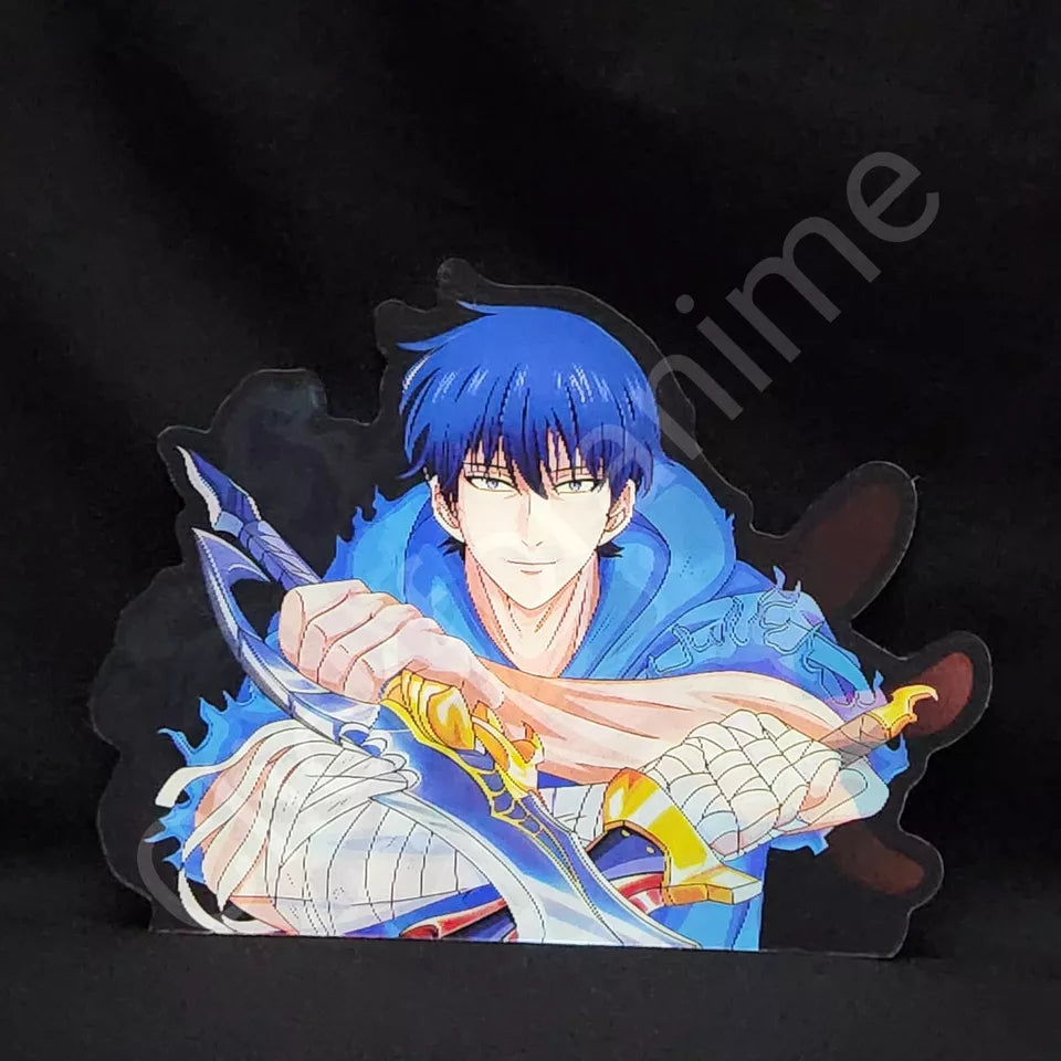 Solo Leveling Sung Jin-woo 3D Moving Sticker Lenticular Decal Anime Laptop Car Notebook