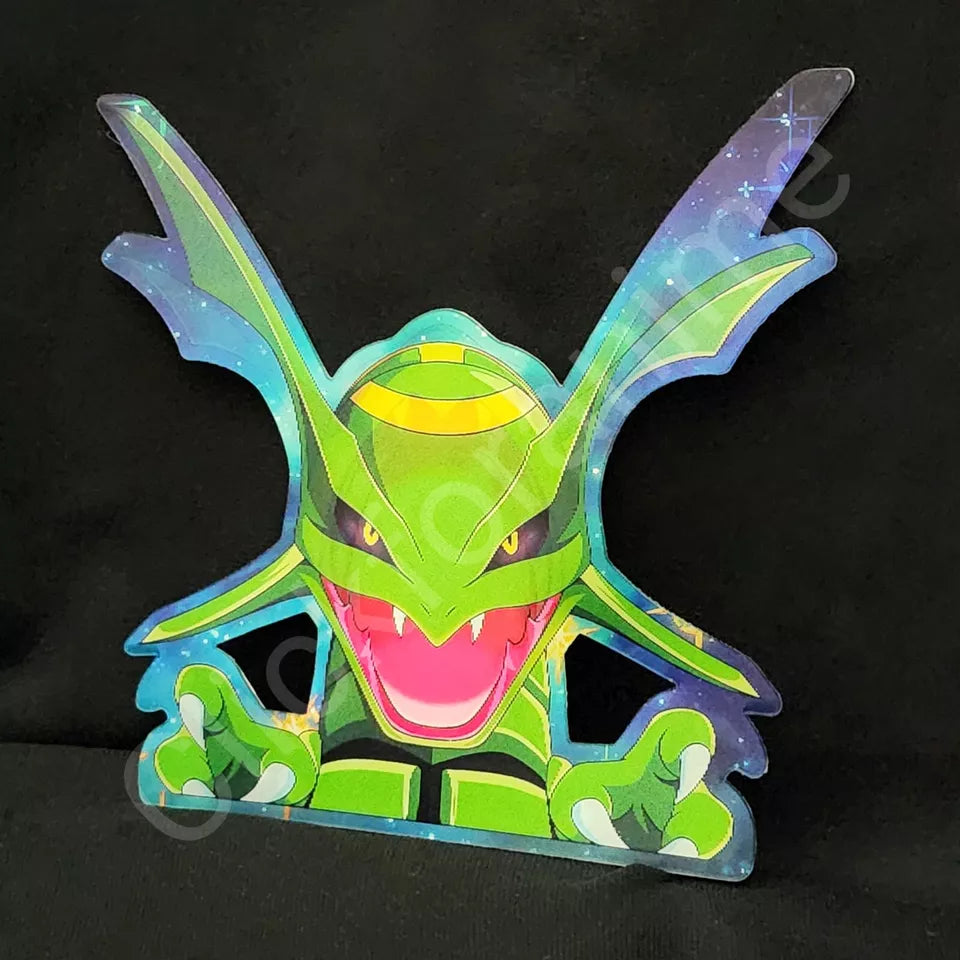 Pokemon: Rayquaza 3D Moving Car Sticker Lenticular laptop Car Decal