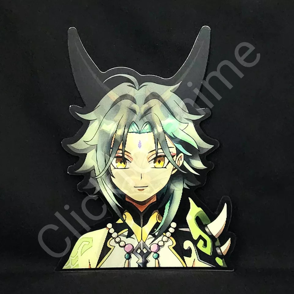 Genshin Impact: Xiao 3D Motion Moving Laptop Sticker Cute Lenticular Decal