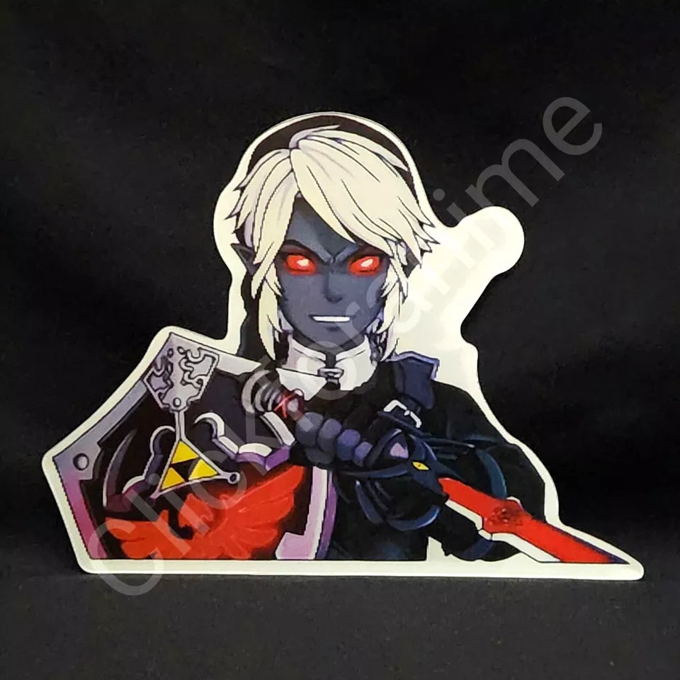 Link + Dark Link Zelda 3D Moving Large Sticker Lenticular Decal Car Laptop notebook