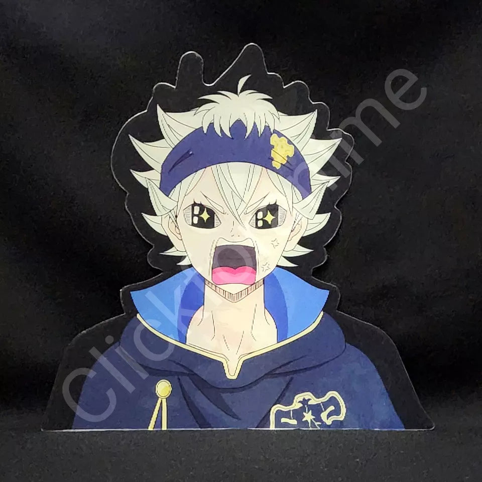 Black Clover Asta 3D Moving Large Sticker Lenticular Decal Car laptop Notebook