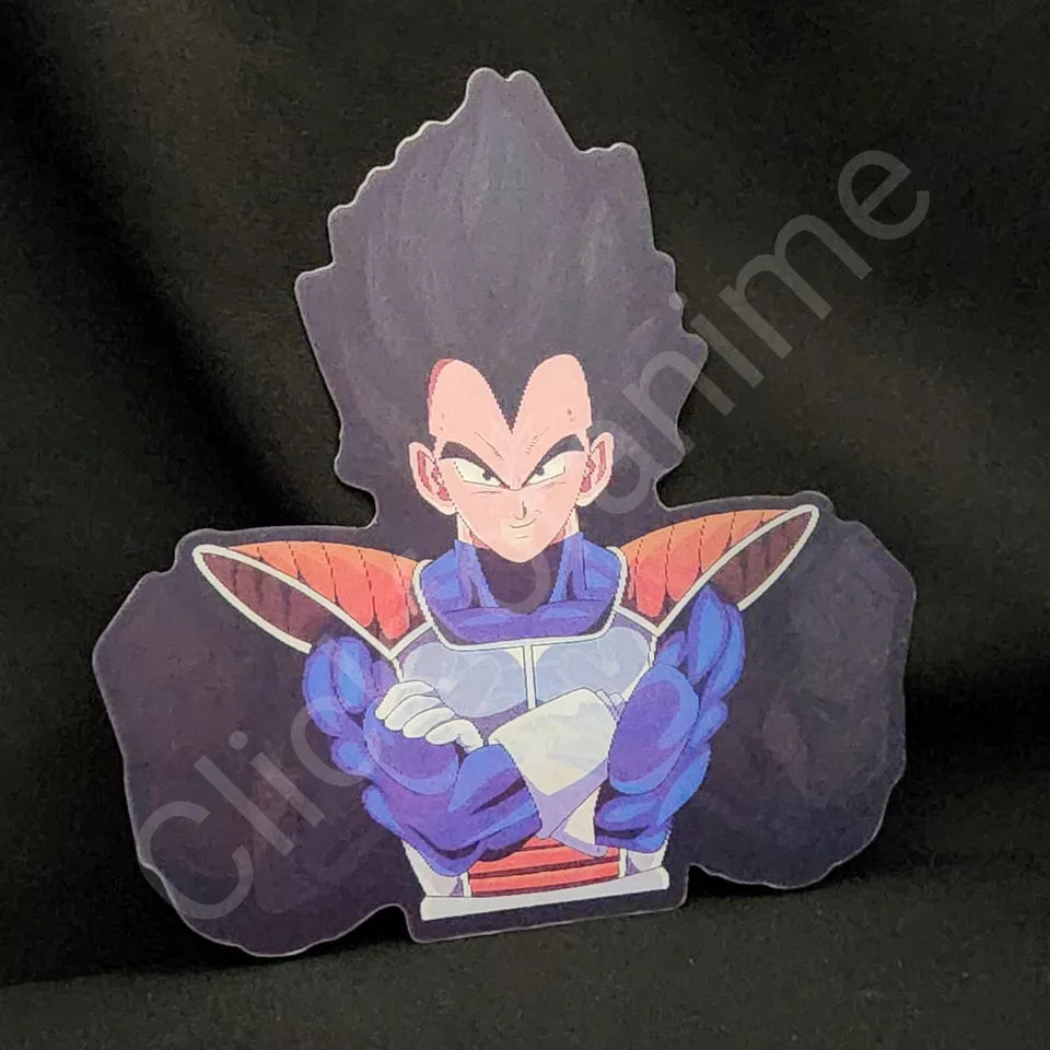 Dragon Ball Z Vegeta Super Saiyan 3D Moving Sticker Anime Lenticluar Decal