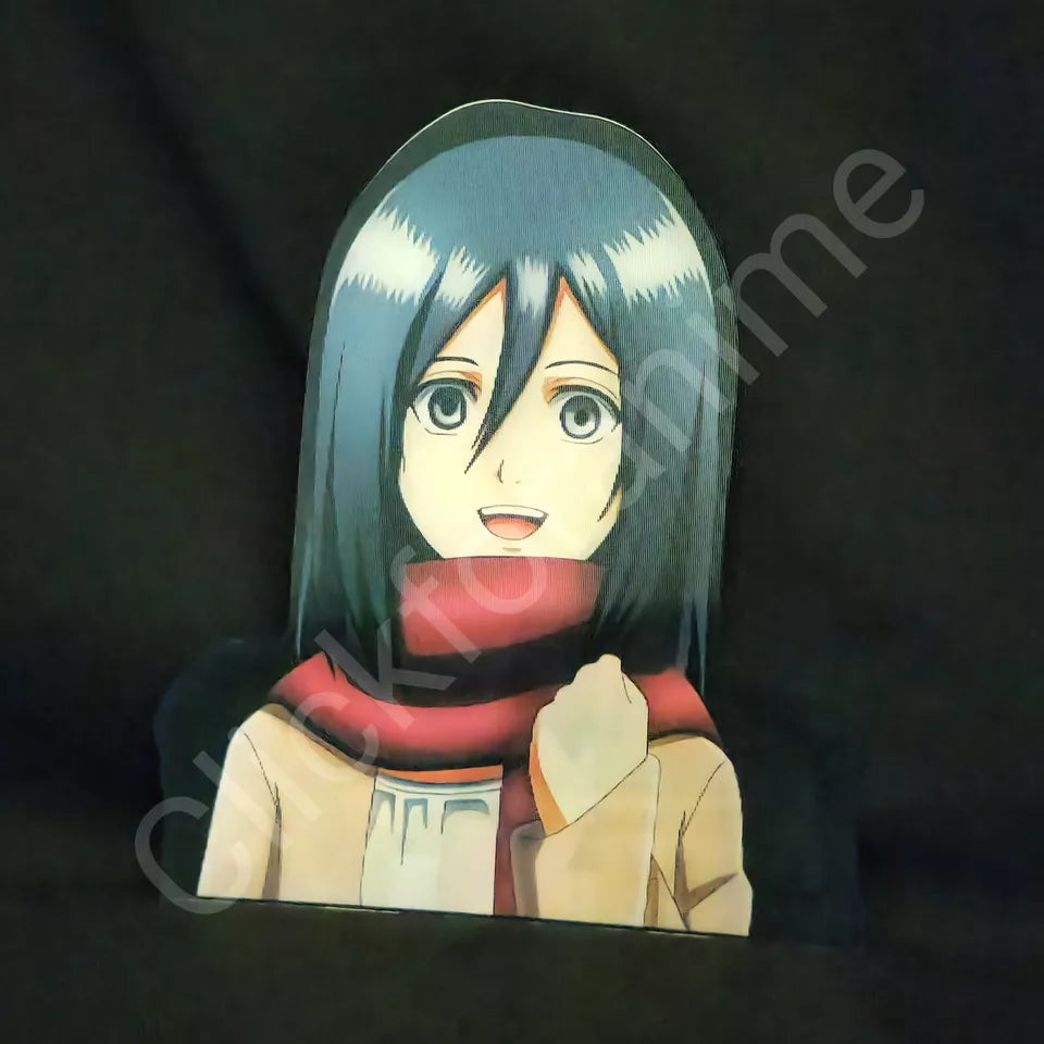 Attack on Titan: Mikasa Ackerman 3D Motion Moving Sticker Anime Lenticular Decal