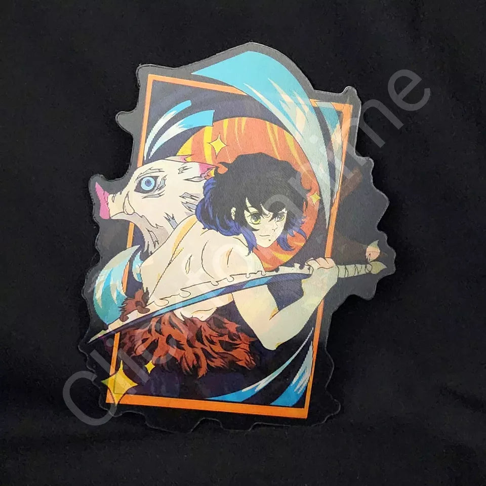 Demon Slayer: Zenitsu Nezuko Inosuke 3D Moving Sticker Lenticular Anime Decal