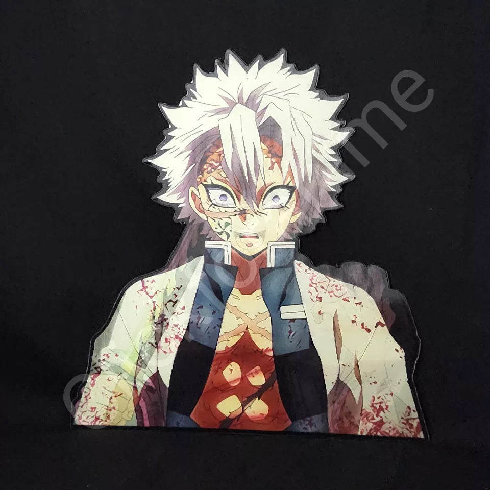 Demon Slayer: Sanemi Shinazugawa 3D Moving Sticker Lenticular Anime Manga Decal