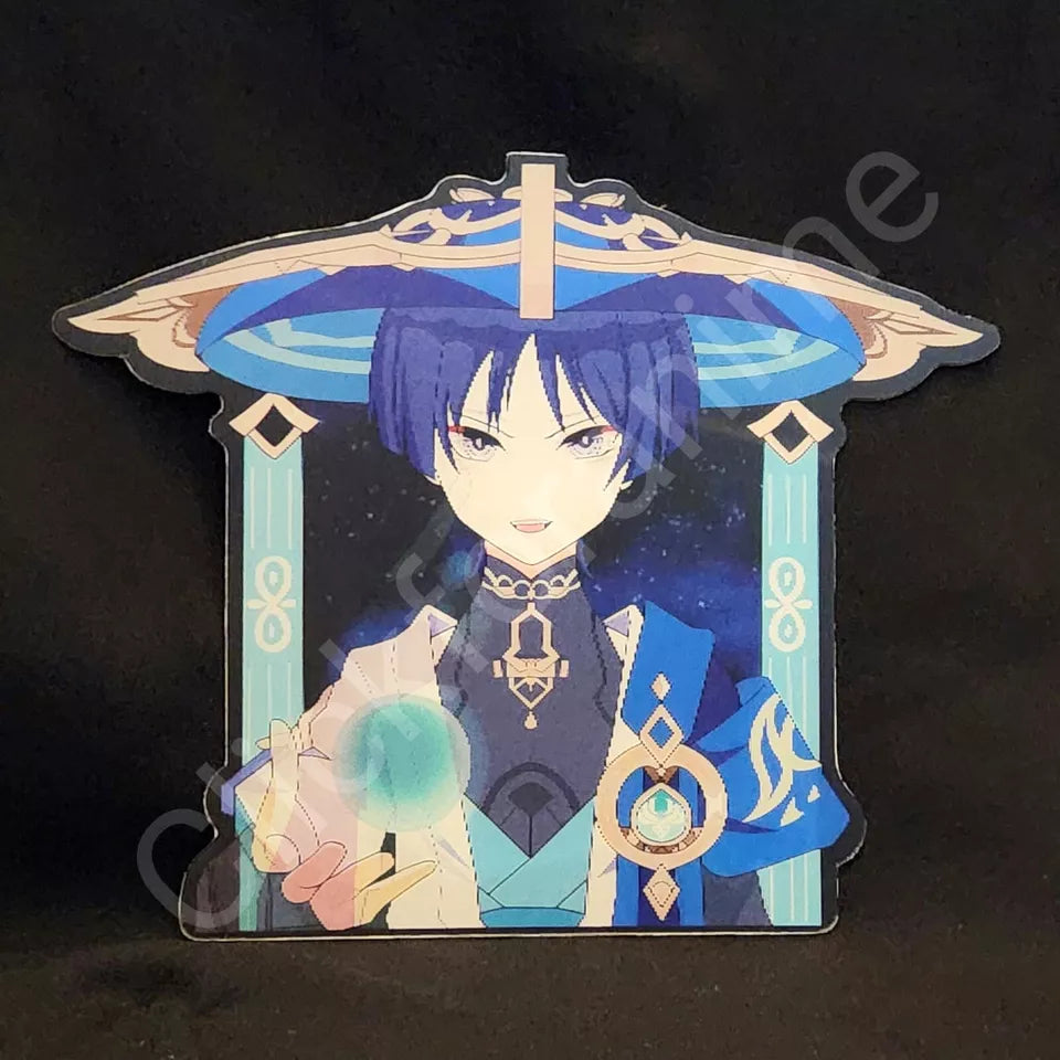Genshin Impact: Wanderer 3D Moving Laptop Sticker Cute Lenticular Decal Game