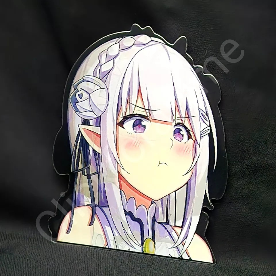 Re: Zero : Rem, Ram & Emilia 3D Moving Sticker Anime Manga Lenticular Decal