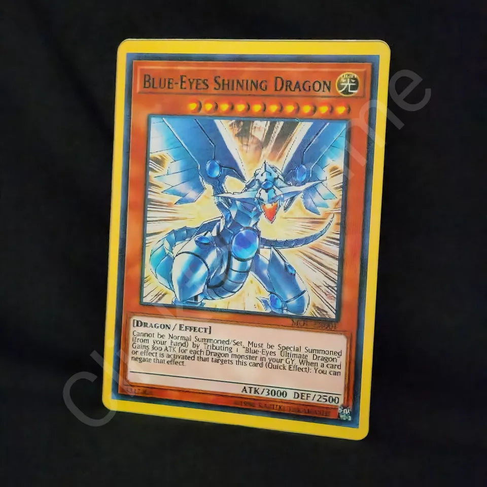 Yu-Gi-Oh! Blue Eyes White Dragon Card 3D Moving Sticker Anime Lenticular Decal Laptop notebook