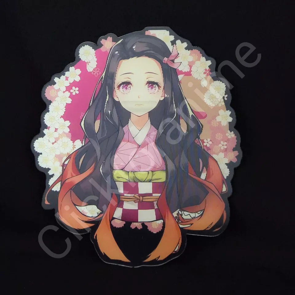 Demon Slayer: Nezuko Kamado 3D Motion Moving Sticker Lenticular Anime Decal