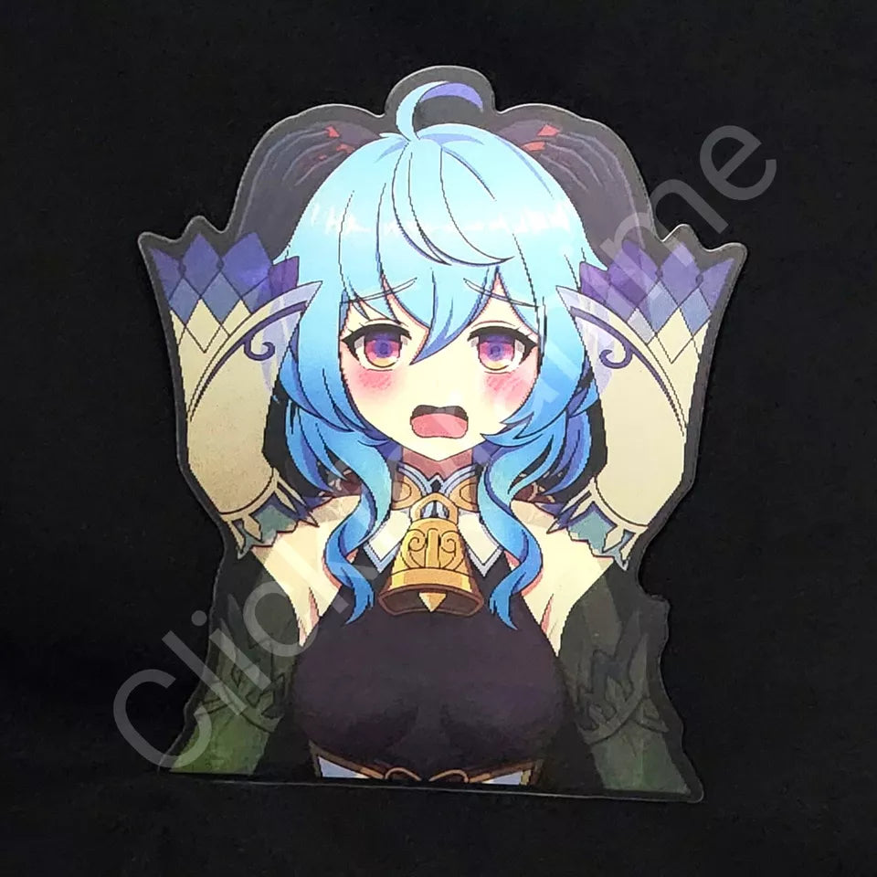 Genshin Impact: Ganyu 3D Motion Moving Laptop Sticker Cute Lenticular Decal