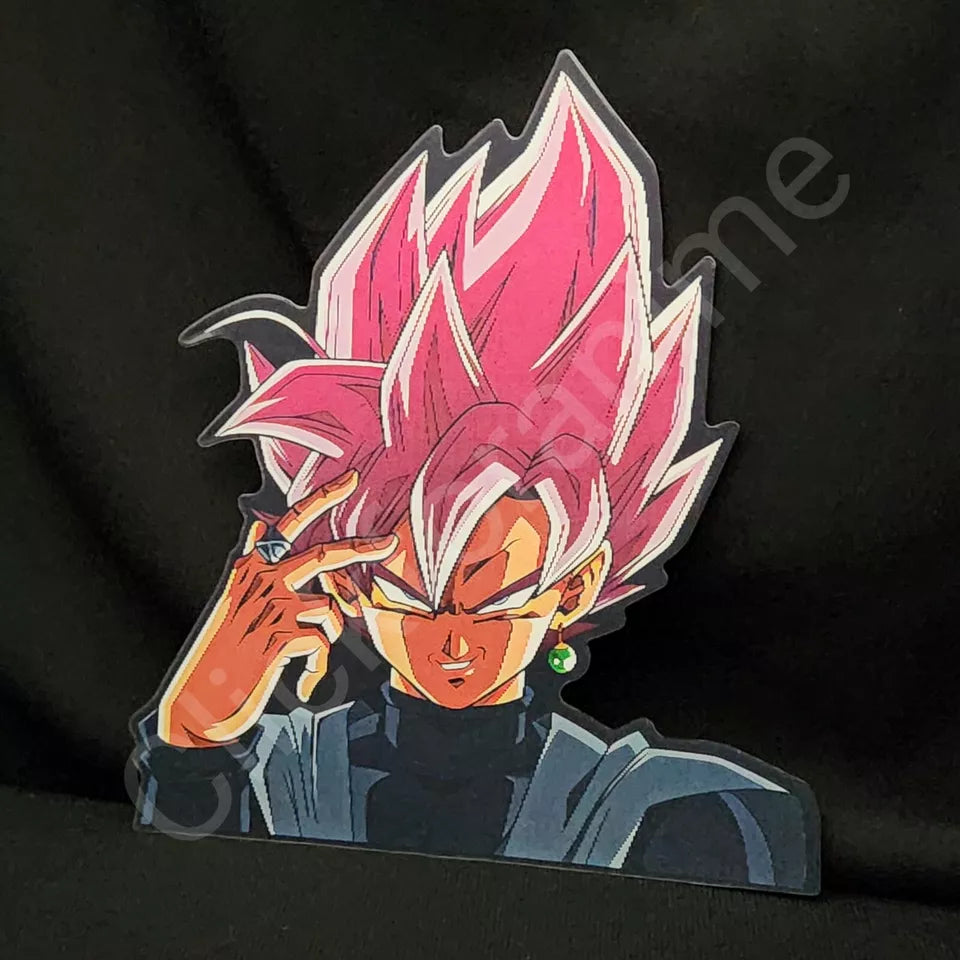Dragon Ball Z : Goku Black 3D Moving Sticker Rose Super Lenticular Laptop Decal