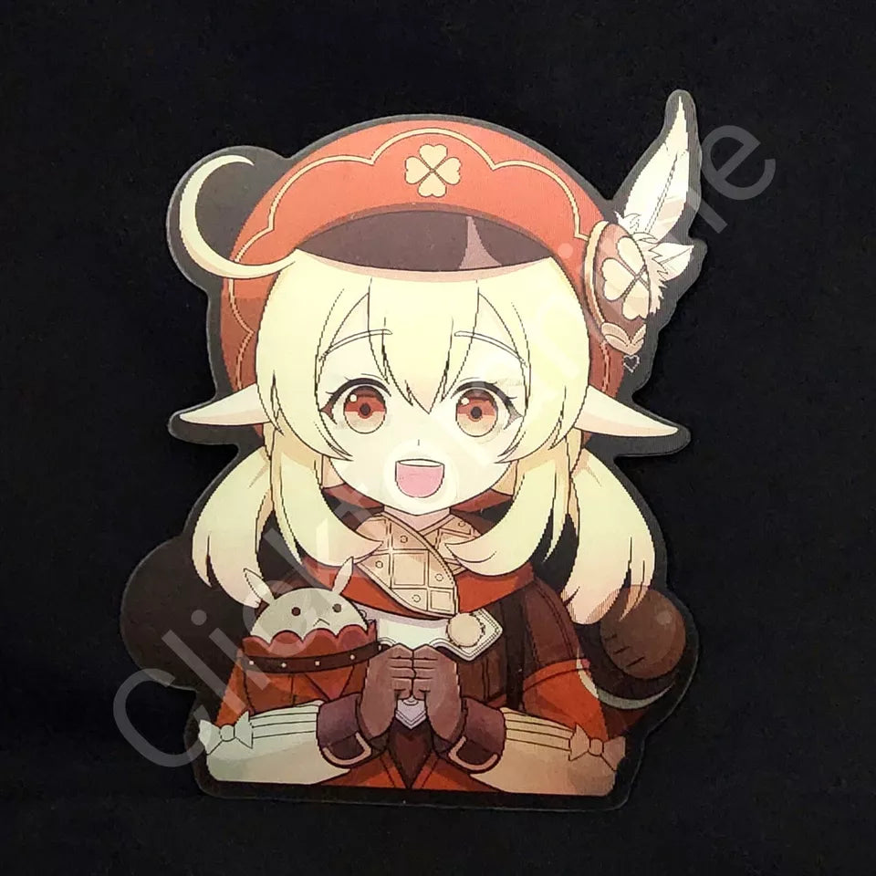 Genshin Impact: Klee 3D Moving Laptop Sticker Cute Lenticular Decal Anime Game