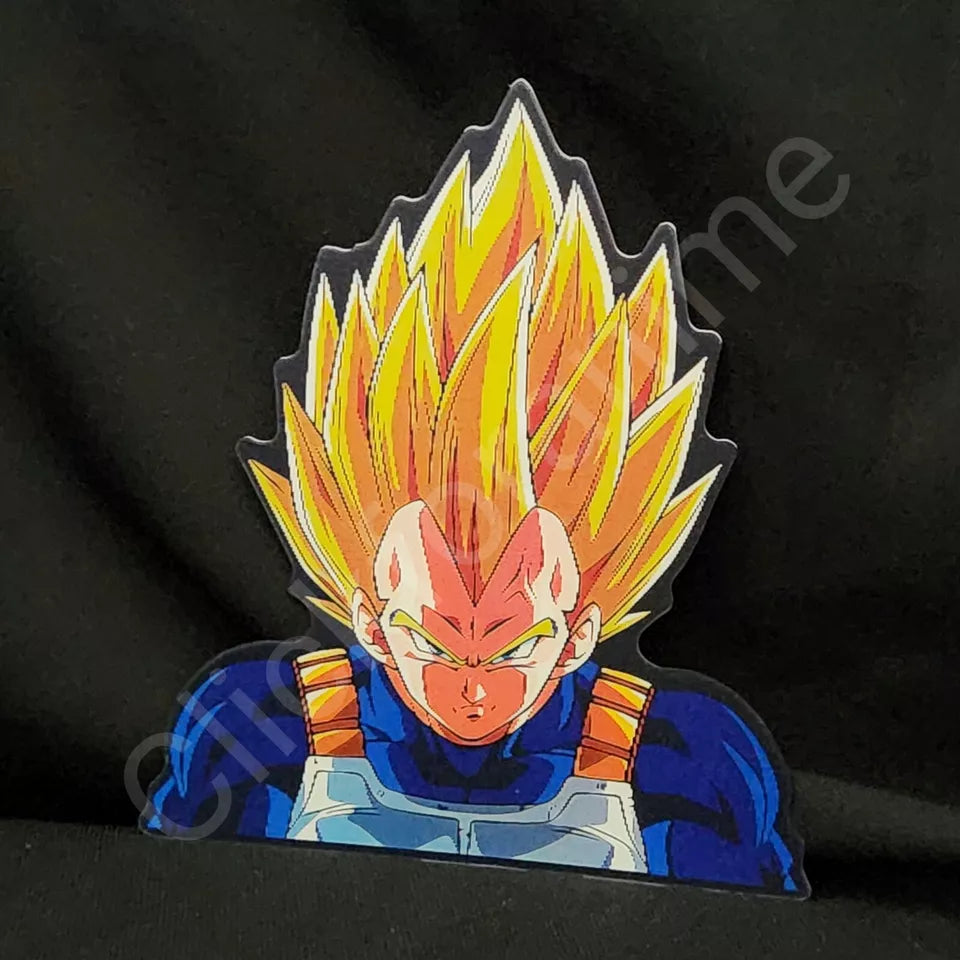 Dragon Ball Z Vegeta 3D Moving Sticker Super Saiyan Lenticular Car Laptop Decal