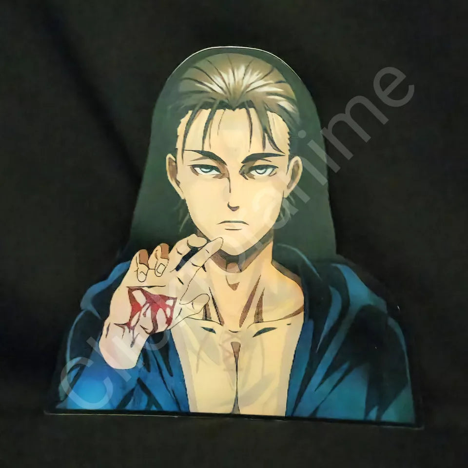 Attack on Titan: Eren Yeager 3D Motion Moving Sticker Anime Lenticular decal