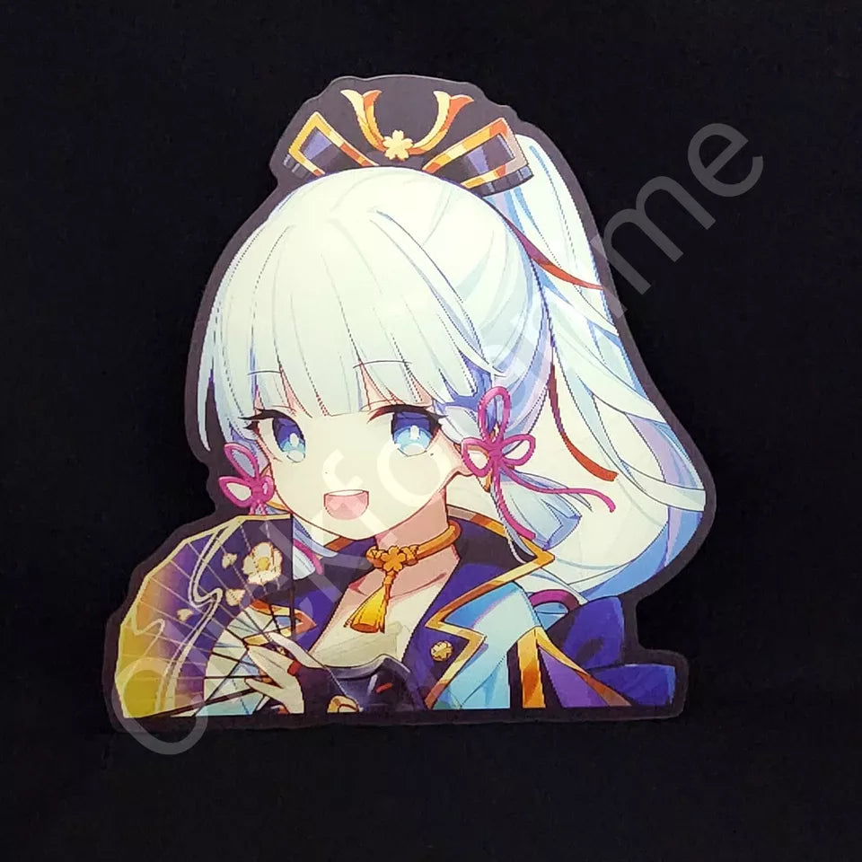 Genshin Impact: Kamisato Ayaka 3D Moving Laptop Sticker Cute Lenticular decal
