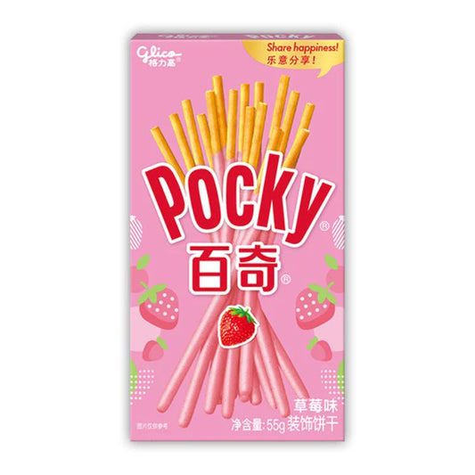 Glico Pocky Strawberry Biscuit Sticks 55g