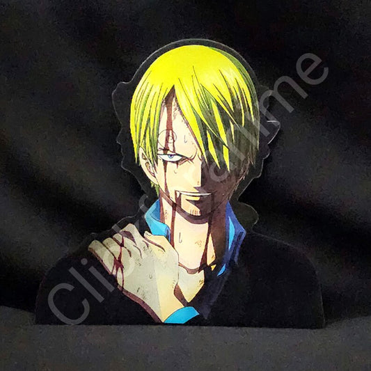 One Piece: Vinsmoke Sanji 3D Moving Laptop Sticker Anime Manga Lenticular Decal