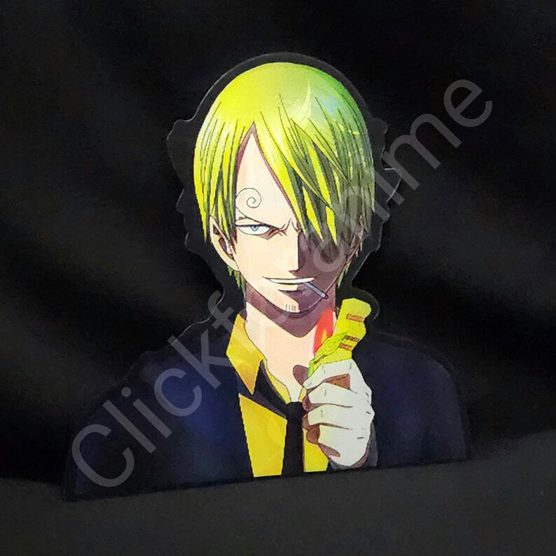 One Piece: Vinsmoke Sanji 3D Moving Laptop Sticker Anime Manga Lenticular Decal