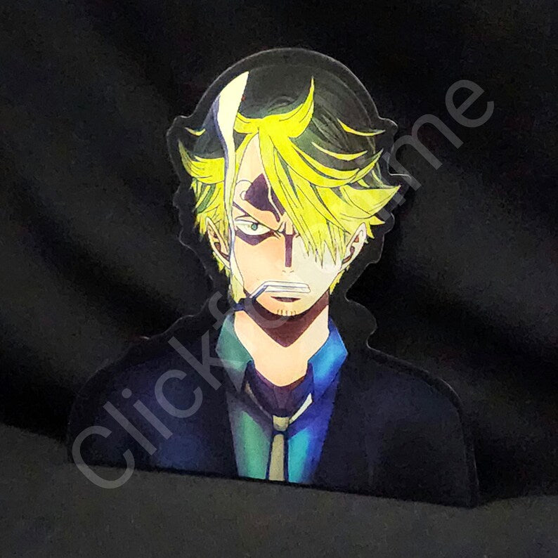 One Piece: Vinsmoke Sanji 3D Moving Laptop Sticker Anime Manga Lenticular Decal