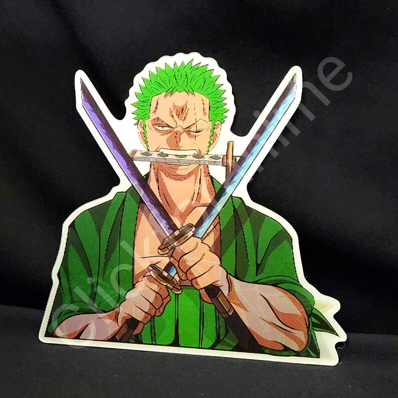 One Piece: Roronoa Zoro - 3D Moving Sticker Anime Manga Lenticular Car Decal