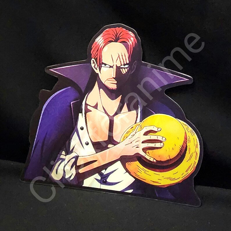 One Piece: Shanks 3D Moving Sticker Anime Manga Lenticular Car Laptop Decal