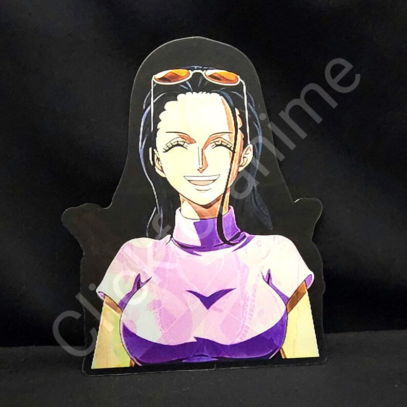 One Piece: Nico Robin 3D Moving Car Laptop Sticker Anime Manga Lenticular Decal