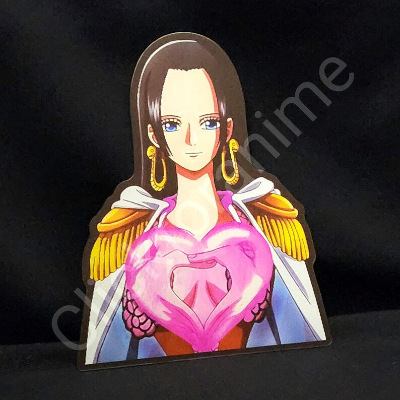 One Piece: Boa Hancock 3D Moving Car Laptop Sticker Anime Manga Lenticular Decal