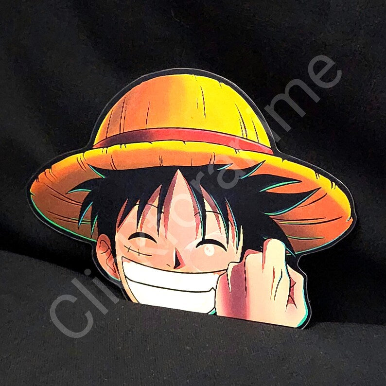 One Piece: Monkey D. Luffy 3D Moving Sticker Anime Manga Lenticular car Decal