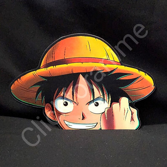 One Piece: Monkey D. Luffy 3D Moving Sticker Anime Manga Lenticular car Decal