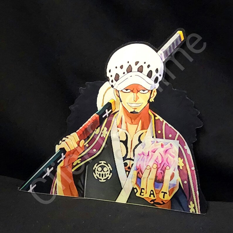 One Piece: Trafalgar D. Water Law 3D Moving Sticker Anime Manga Lenticular Decal