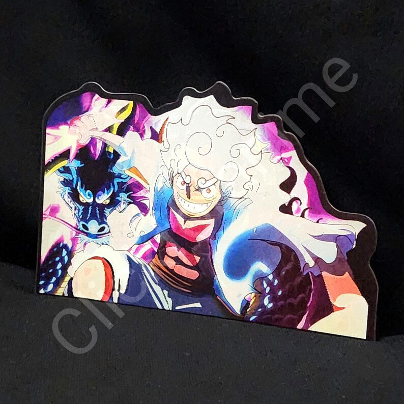 One Piece: Monkey D Luffy Gear 4/5 3D Moving Laptop Sticker Lenticular Decal