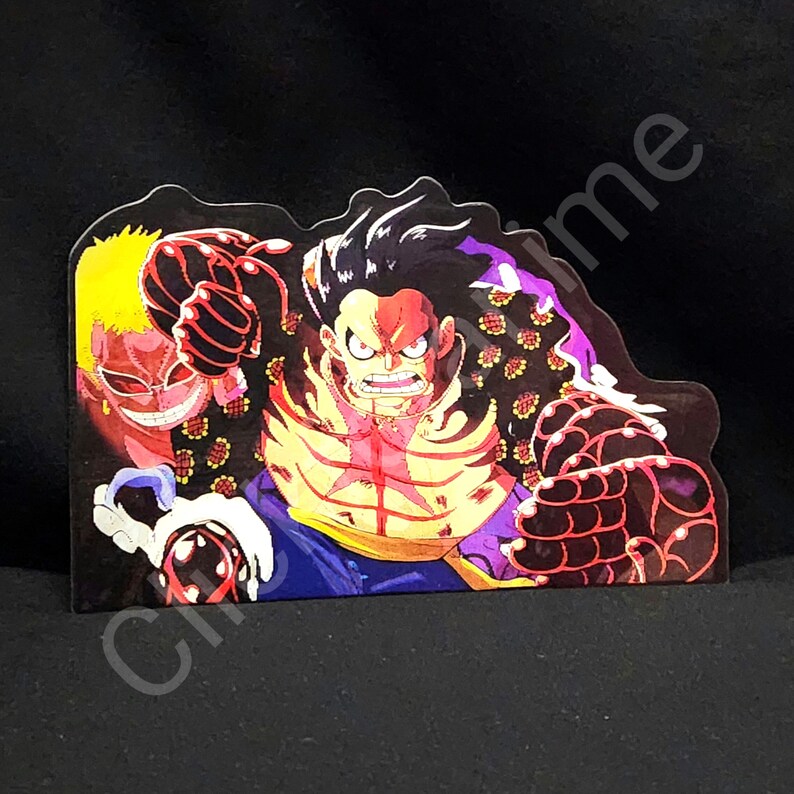 One Piece: Monkey D Luffy Gear 4/5 3D Moving Laptop Sticker Lenticular Decal