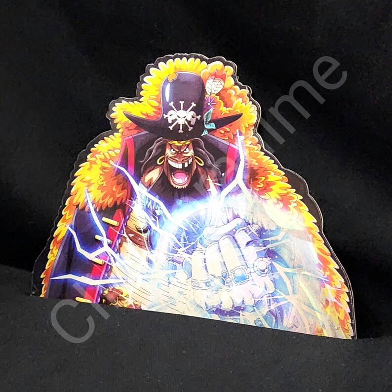 One Piece: Blackbeard 3D Moving Laptop Sticker Lenticular Decal Anime Manga