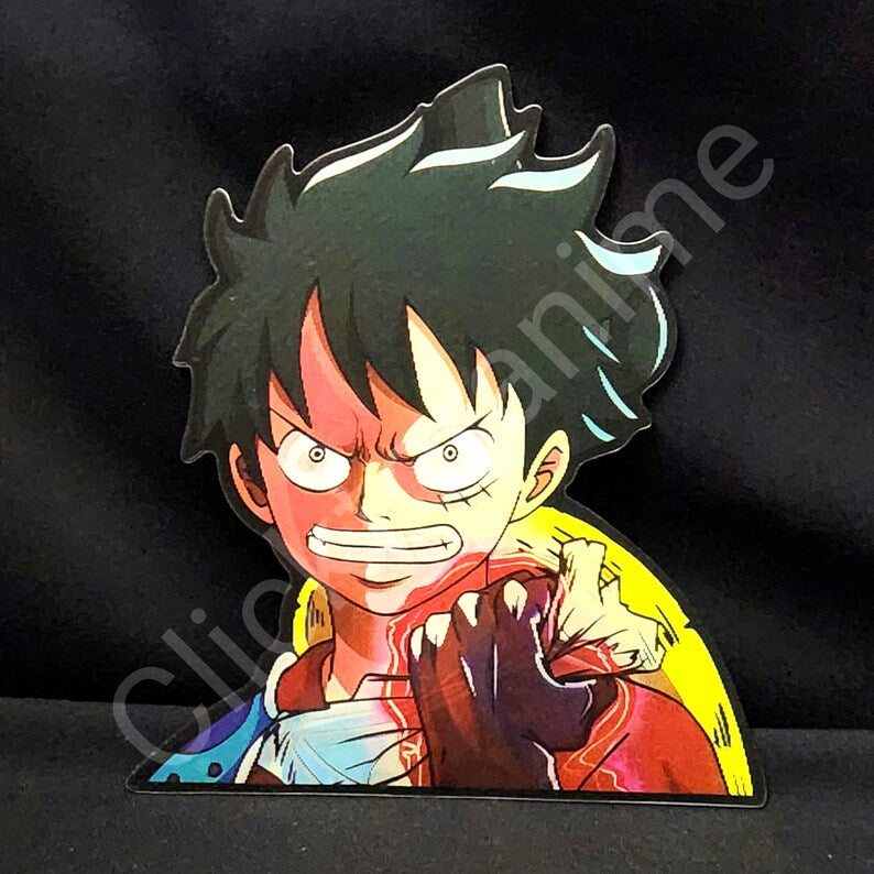 One Piece: Monkey D. Luffy 3D Moving Sticker Anime Manga Lenticular car Decal