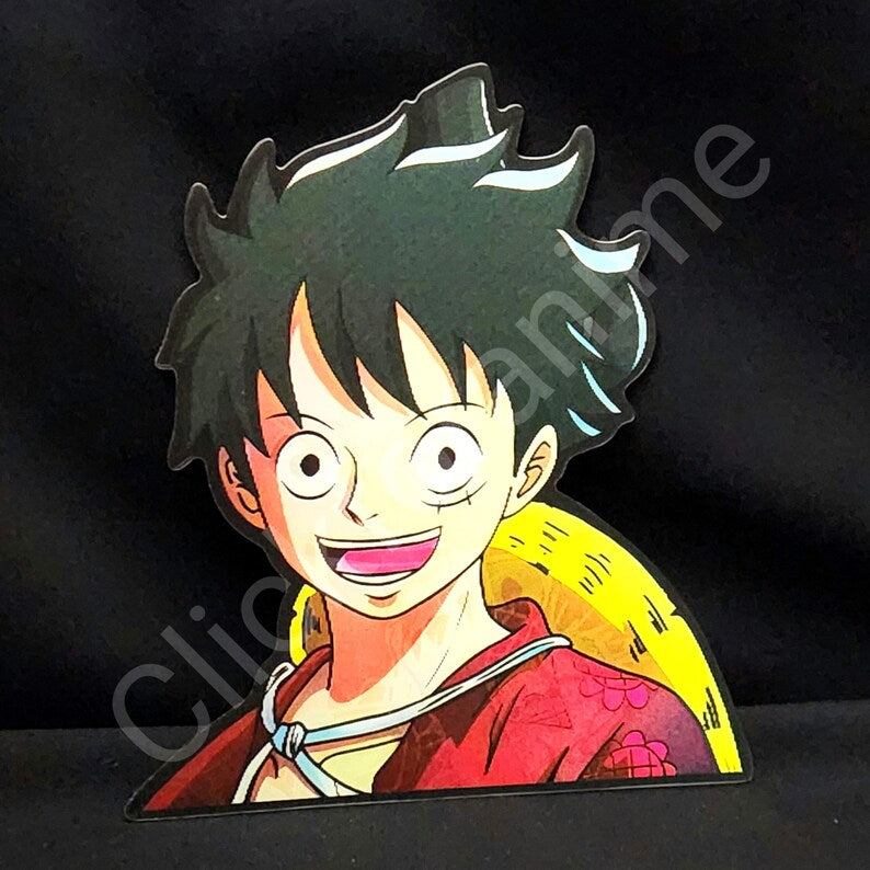 One Piece: Monkey D. Luffy 3D Moving Sticker Anime Manga Lenticular car Decal