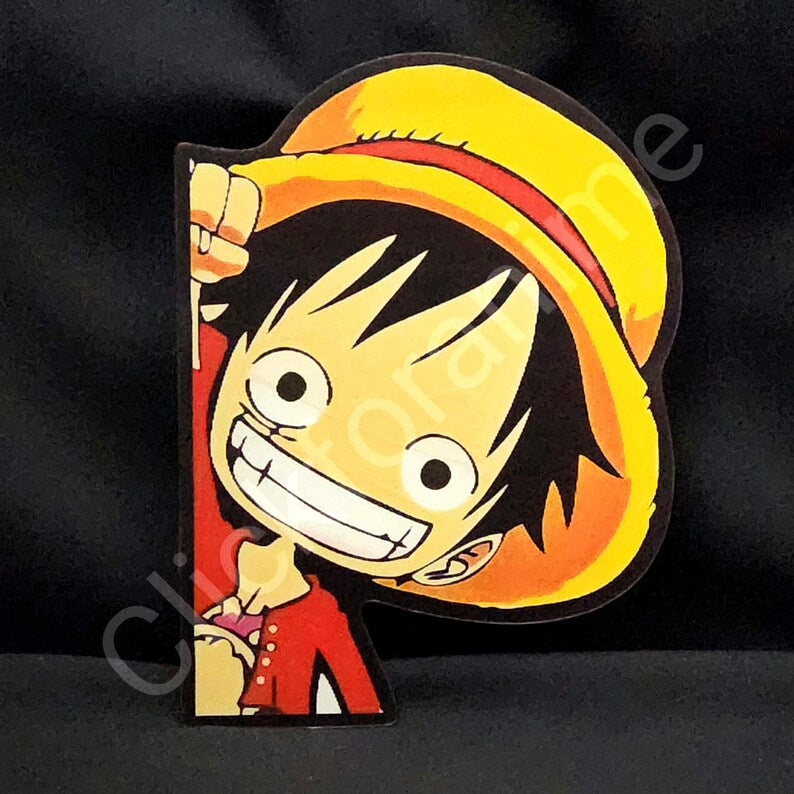 One Piece: Monkey D. Luffy 3D Moving Sticker Anime Manga Lenticular Decal Cute