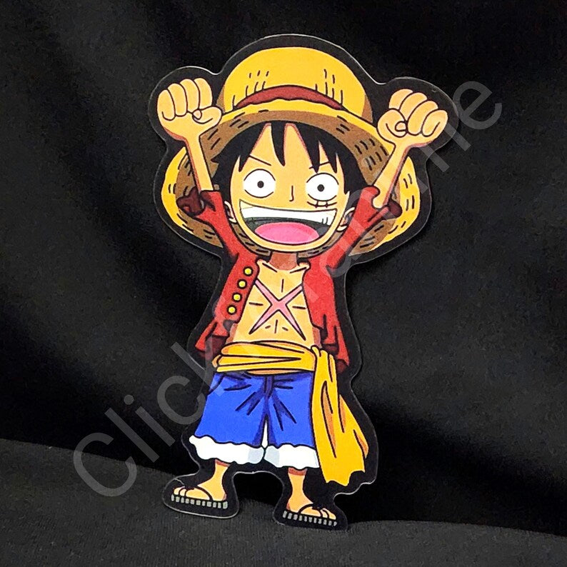 One Piece: Monkey D. Luffy 3D Moving Car Laptop Sticker Anime Lenticular Decal