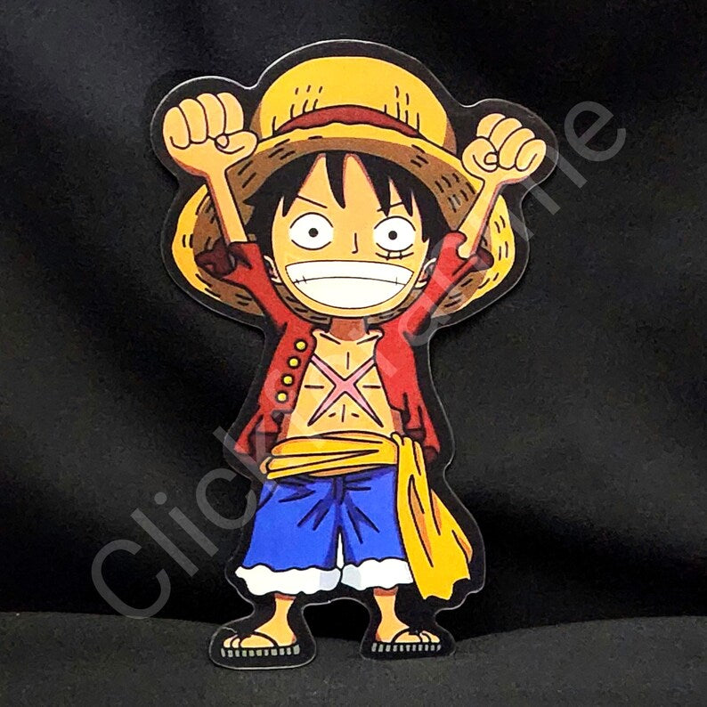 One Piece: Monkey D. Luffy 3D Moving Car Laptop Sticker Anime Lenticular Decal