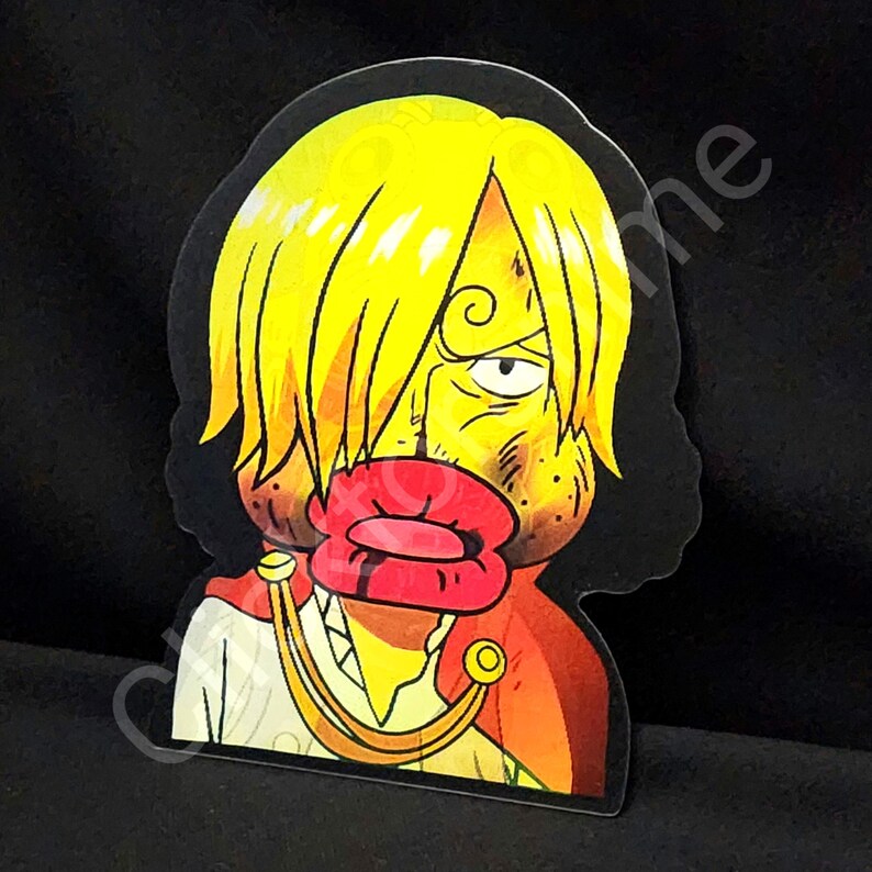 One Piece Sanj Luffy Maccus 3D Moving Sticker Anime Manga Lenticular decal