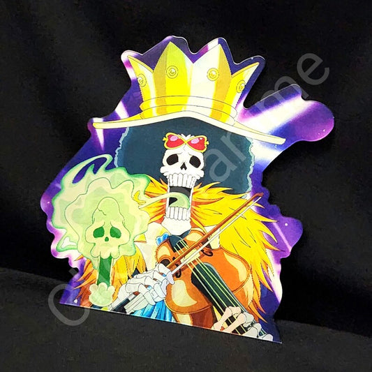 One Piece: Brook Soul King 3D Moving Sticker Anime Manga lenticular Decal