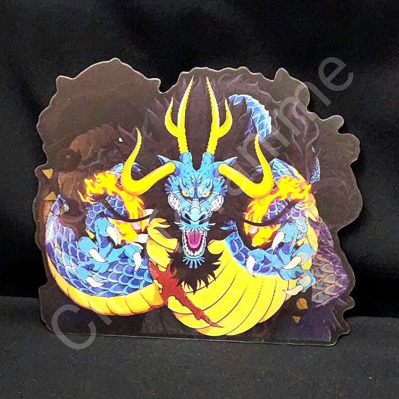 One Piece: Kaido Dragon 3D Moving Sticker Anime Manga Lenticular Laptop Decal