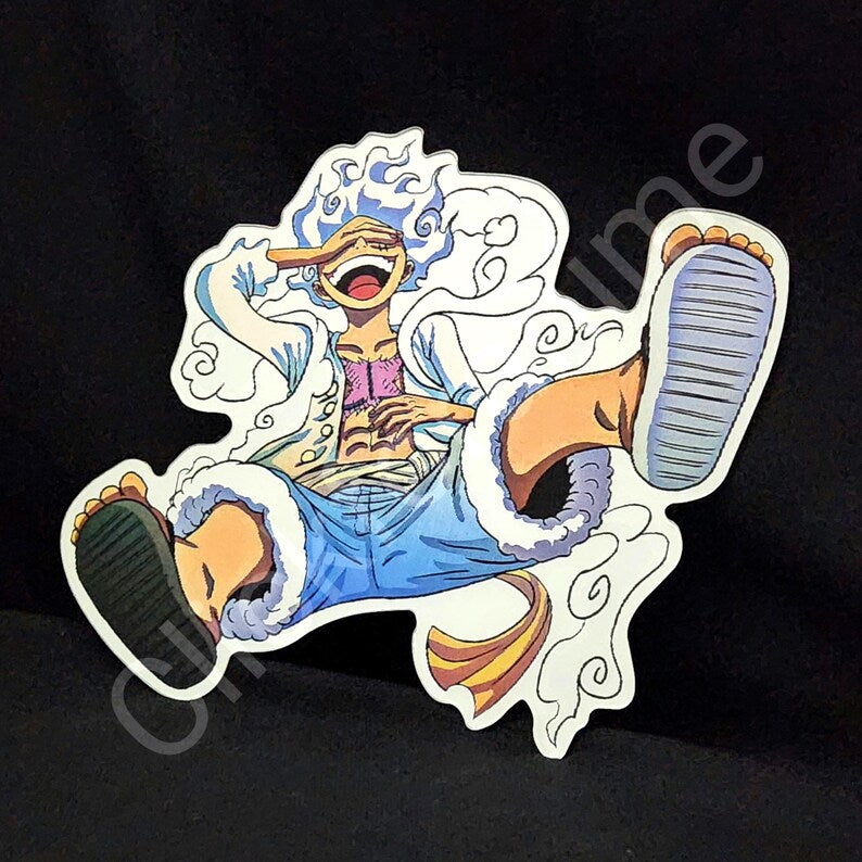 One Piece: Monkey D Luffy Gear 5, 3D Moving Sticker Lenticular Decal Laughing