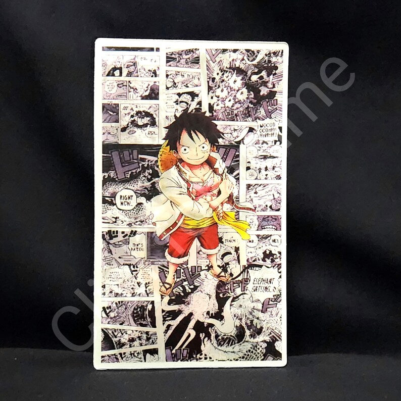 One Piece: Monkey D. Luffy 3D Moving Sticker Anime Manga Style Lenticular Decal